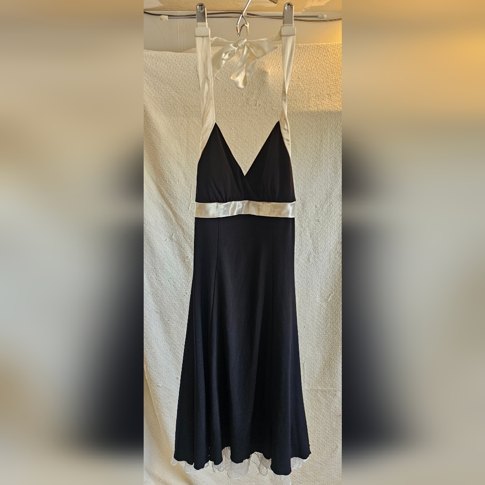 Ruby Rox Black/white Haltar Dress, Size Small